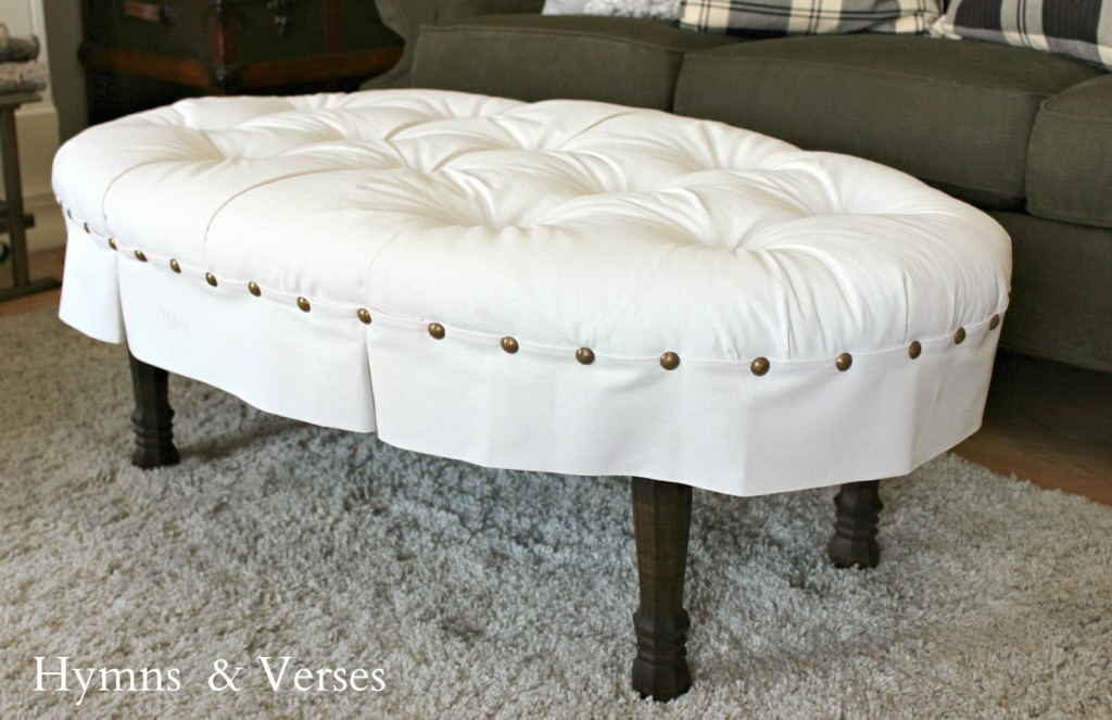 Diy Oval On Tufted Ottoman Hymns And Verses
