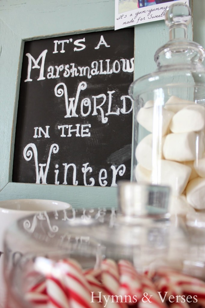 Marshmallow World Hot Cocoa Bar Hymns and Verses