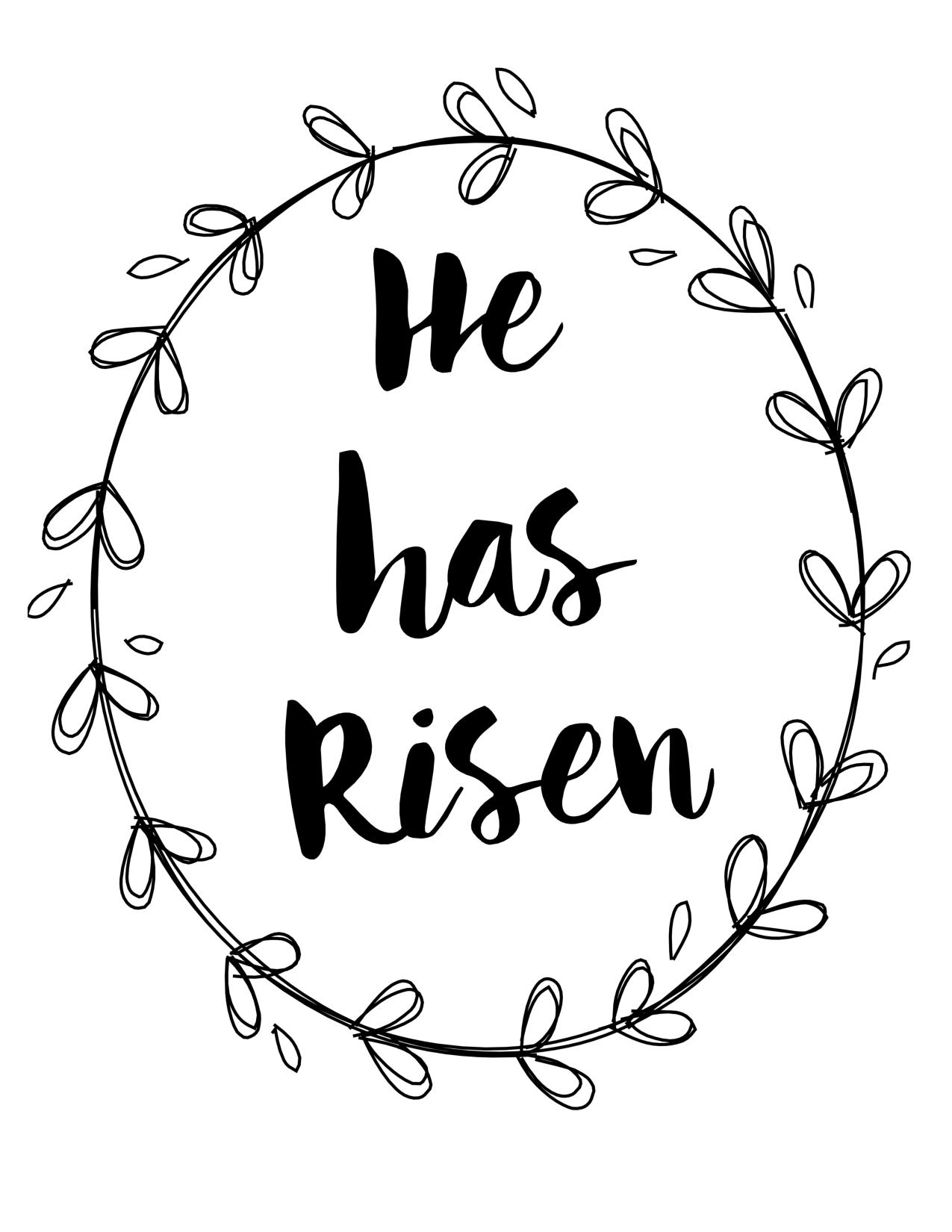He Has Risen Easter Banner - Hymns and Verses
