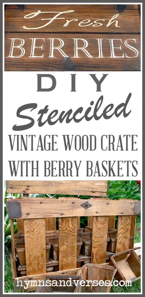 DIY Stenciled Wood Crate