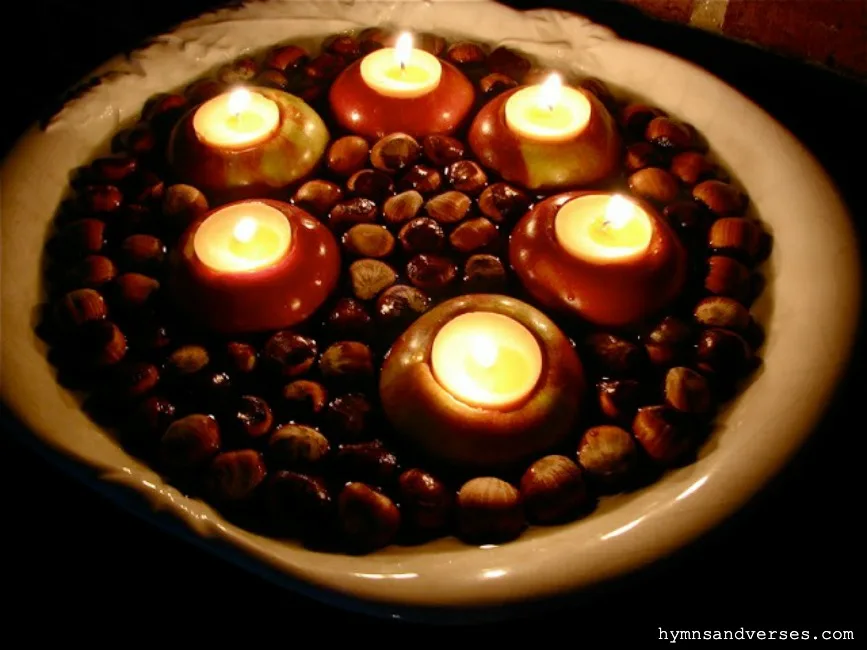 Floating Candle Apples at Night - Hymns and Verses Blog