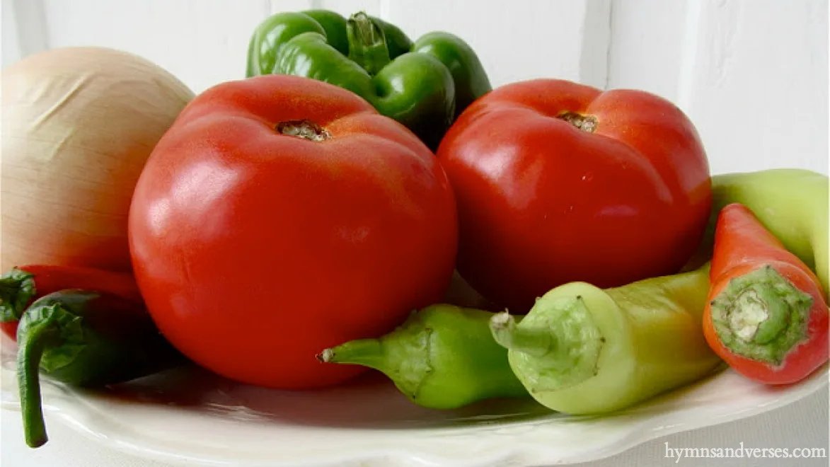 Fresh Vegetables for Garden Fresh Salsa Recipe