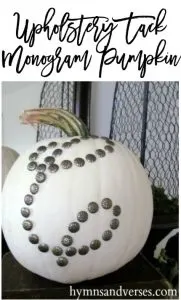 Upholstery Tack Monogram Pumpkin