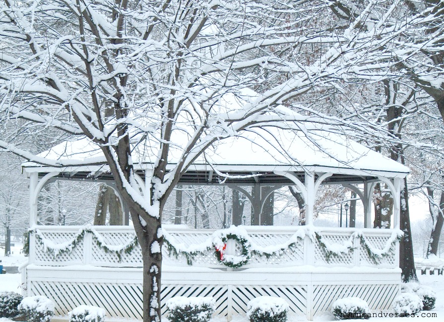 Snow Covered Gazebo in Lititz Springs Park