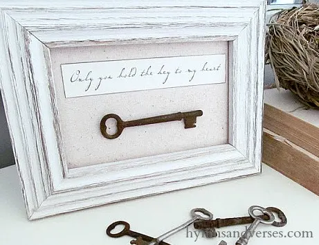 Framed Key to My Heart - Valentines Day Ideas