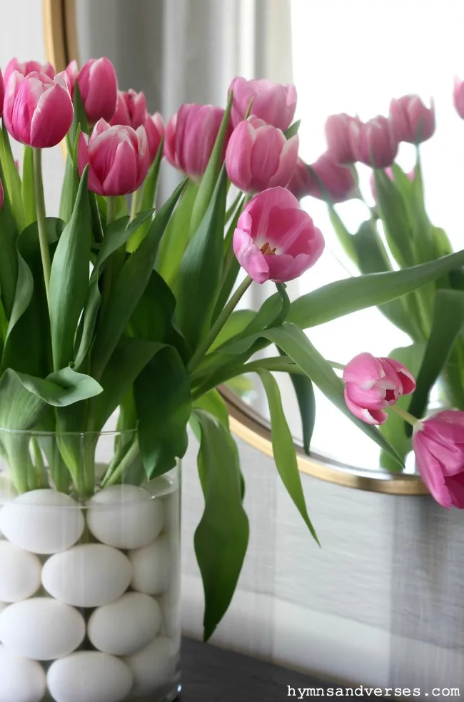 Spring Tulips and Eggs Flower Arrangement