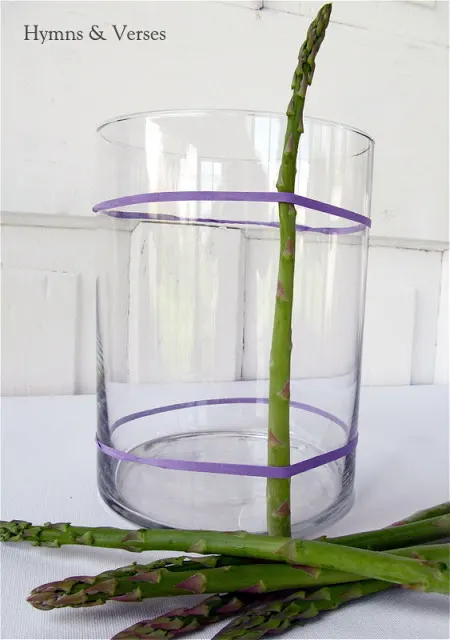 Tulip and Asparagus Centerpiece