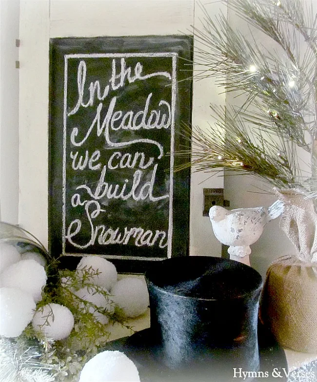 In the Meadow We Can Build a Snowman Chalkboard