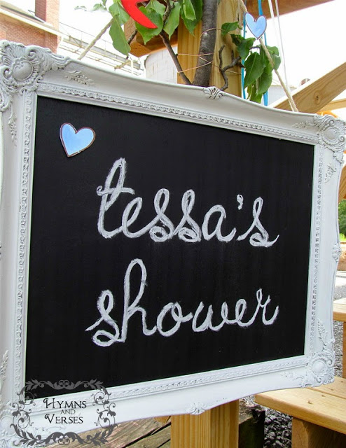 Boy Baby Shower - DIY Chalkboard for Entrance