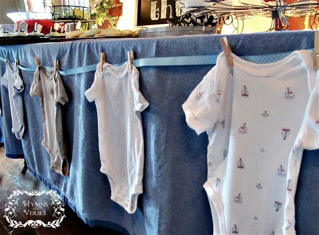Boy Baby Shower Clothes Line Onesies