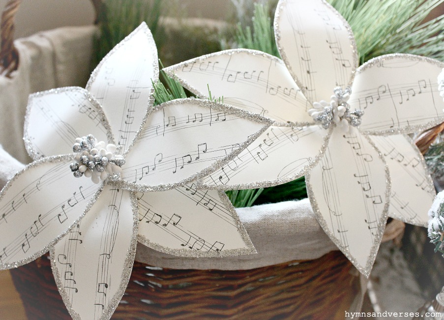 Paper Flower Poinsettias - Hymns and Verses Blog