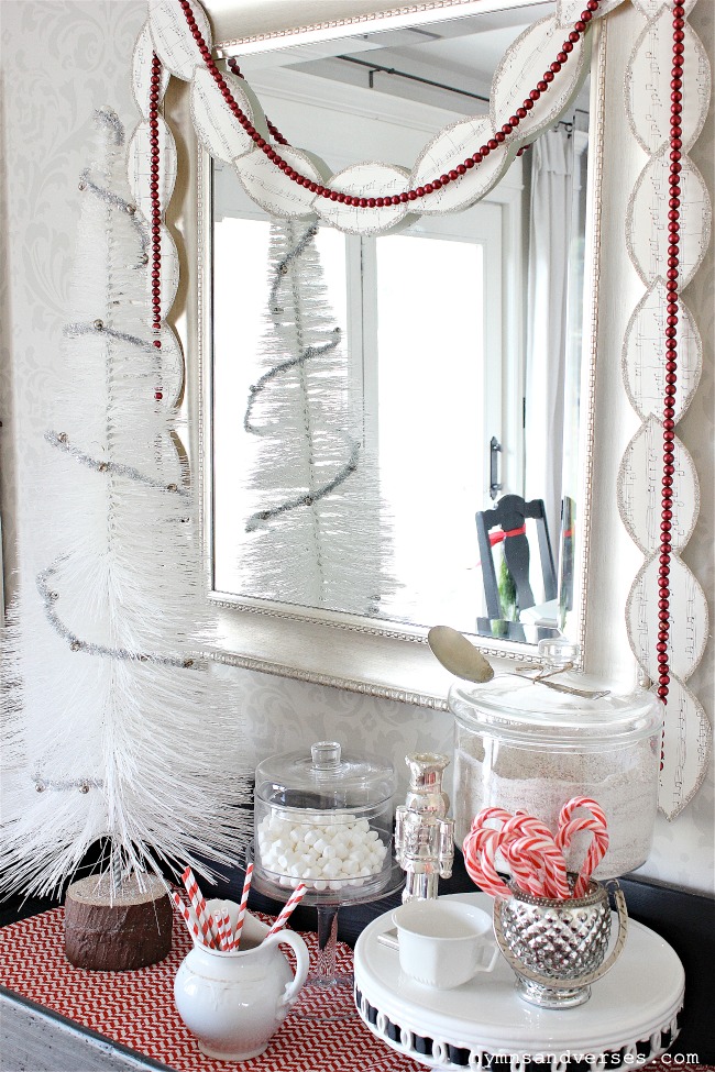 Paper garland for Christmas with Hot Cocoa Bar - Hymns and Verses Blog