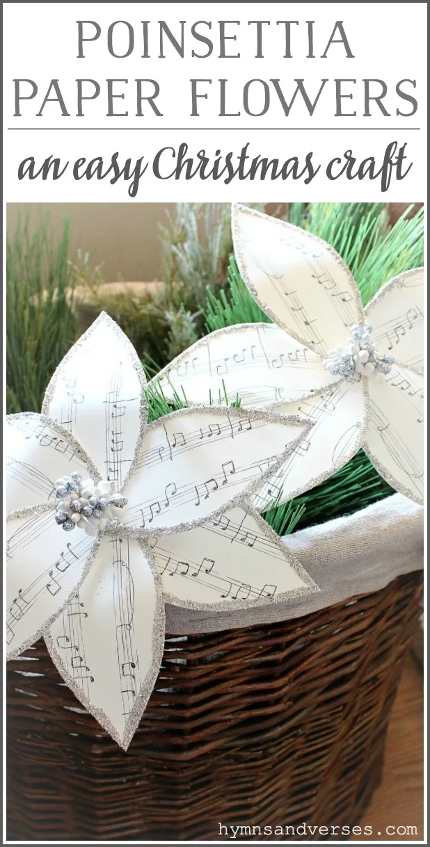 Poinsettia Paper Flowers - An Easy Christmas Craft - Hymns and Verses Blog