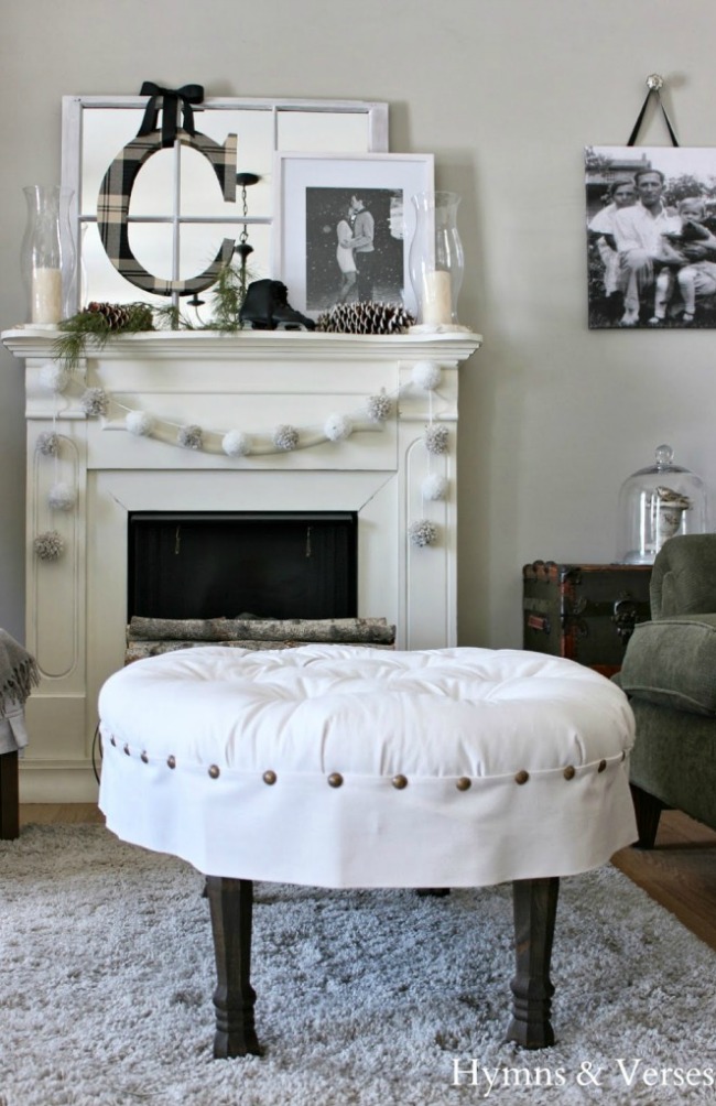 My Tips for Creating a Cozy Winter Home - Winter Living Room and Mantel