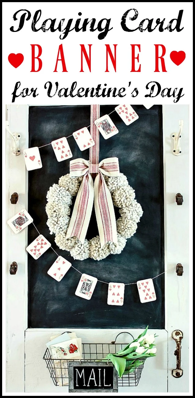 Valentines Day Playing Card Banner