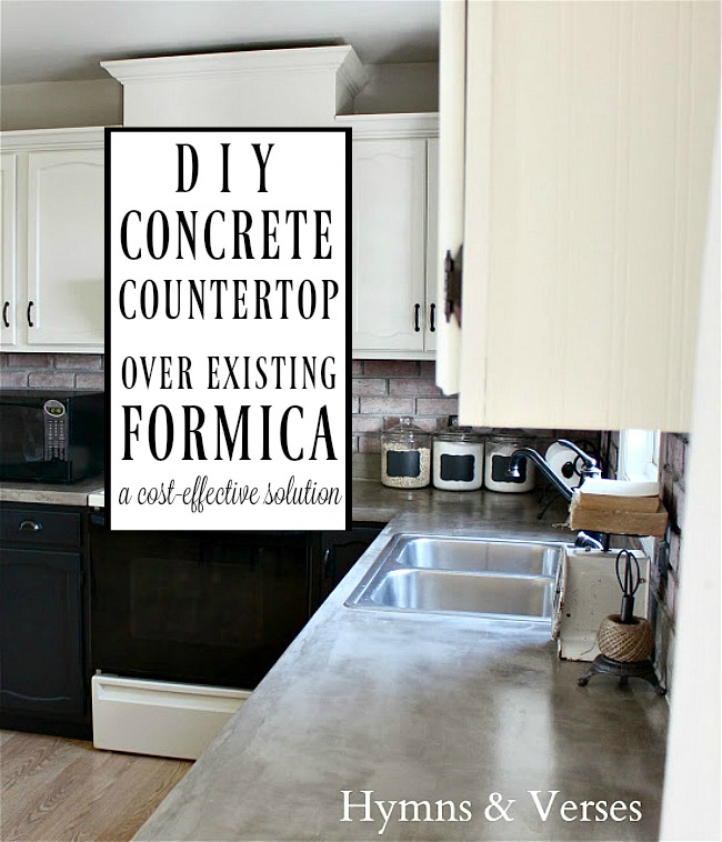 Diy Concrete Countertop Over Existing, Faux Concrete Kitchen Countertops