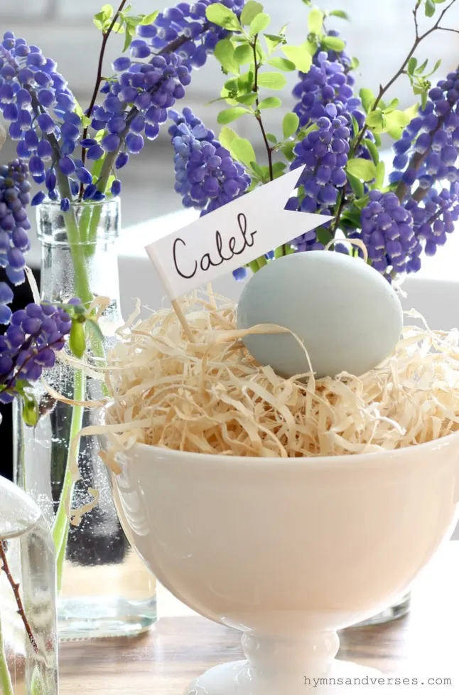 Easter Egg Place Setting - Hymns and Verses Blog