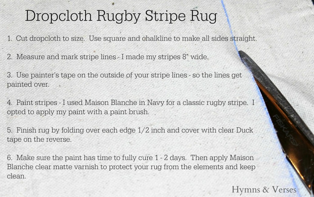 Instructions to Make a Drop Cloth Rug