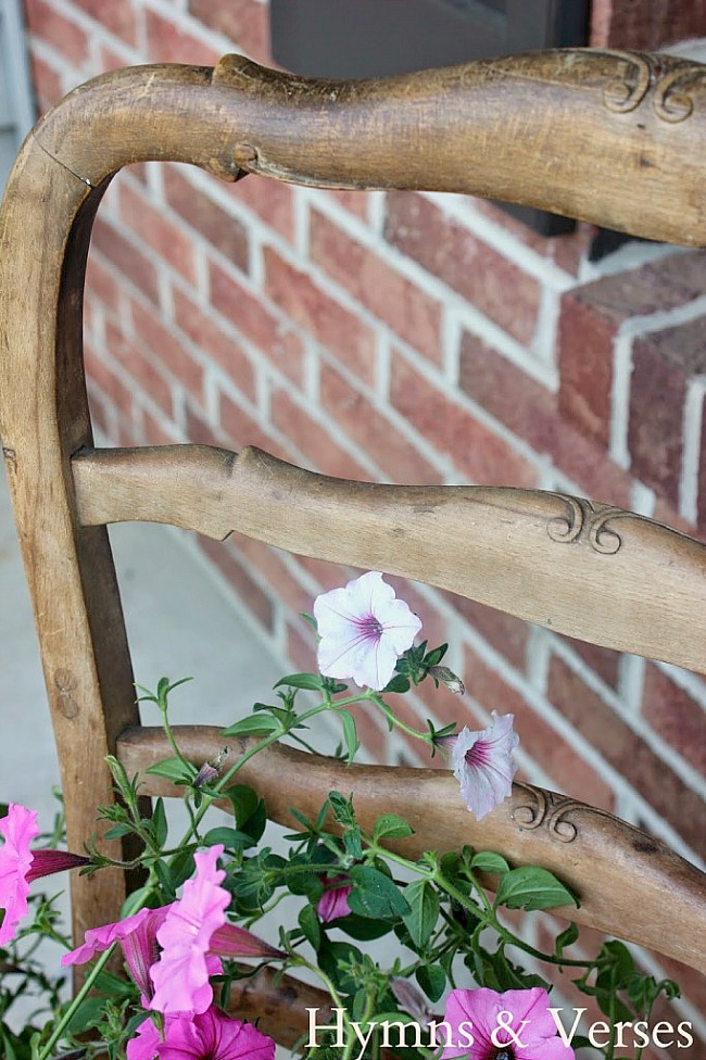 Open Back French Chair for Planter