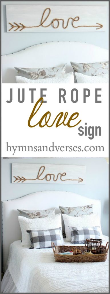 DIY Jute Rope Love Sign