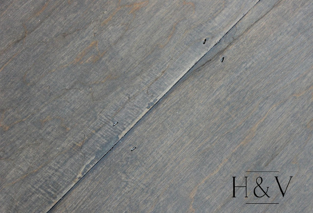 Gray stain hardwood floor