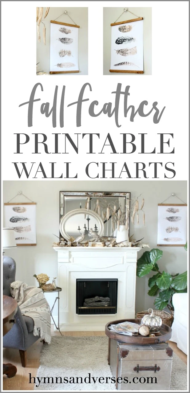 Free Fall Feather Printable Wall Charts