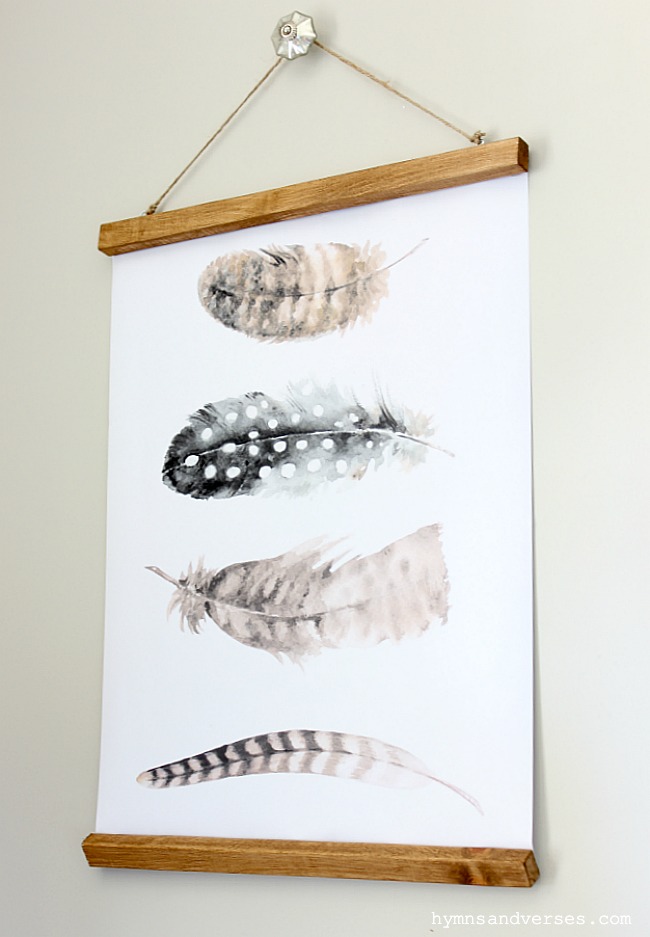 Watercolor Feather Wall Chart - Hymns and Verses Blog