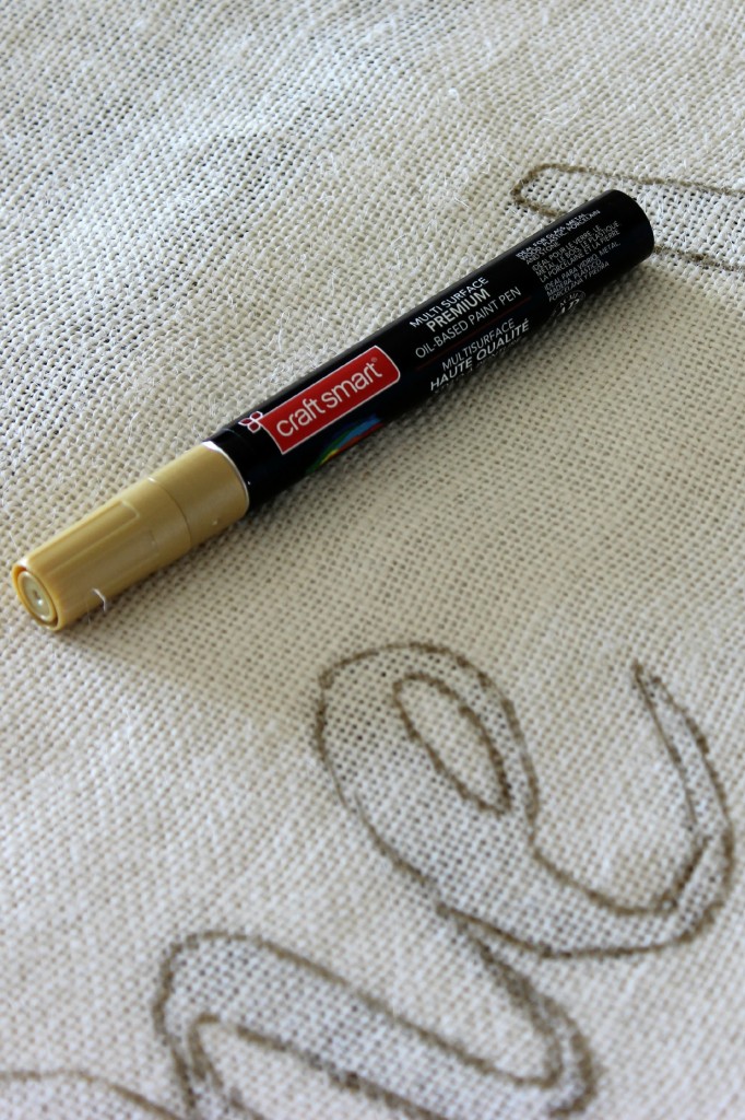 Gold Paint Pen - Count Your Blessings Tablecloth