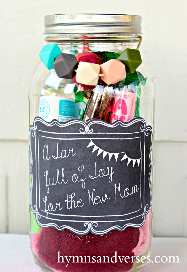 Mason Jar Gift for the New Mom Hymns and Verses