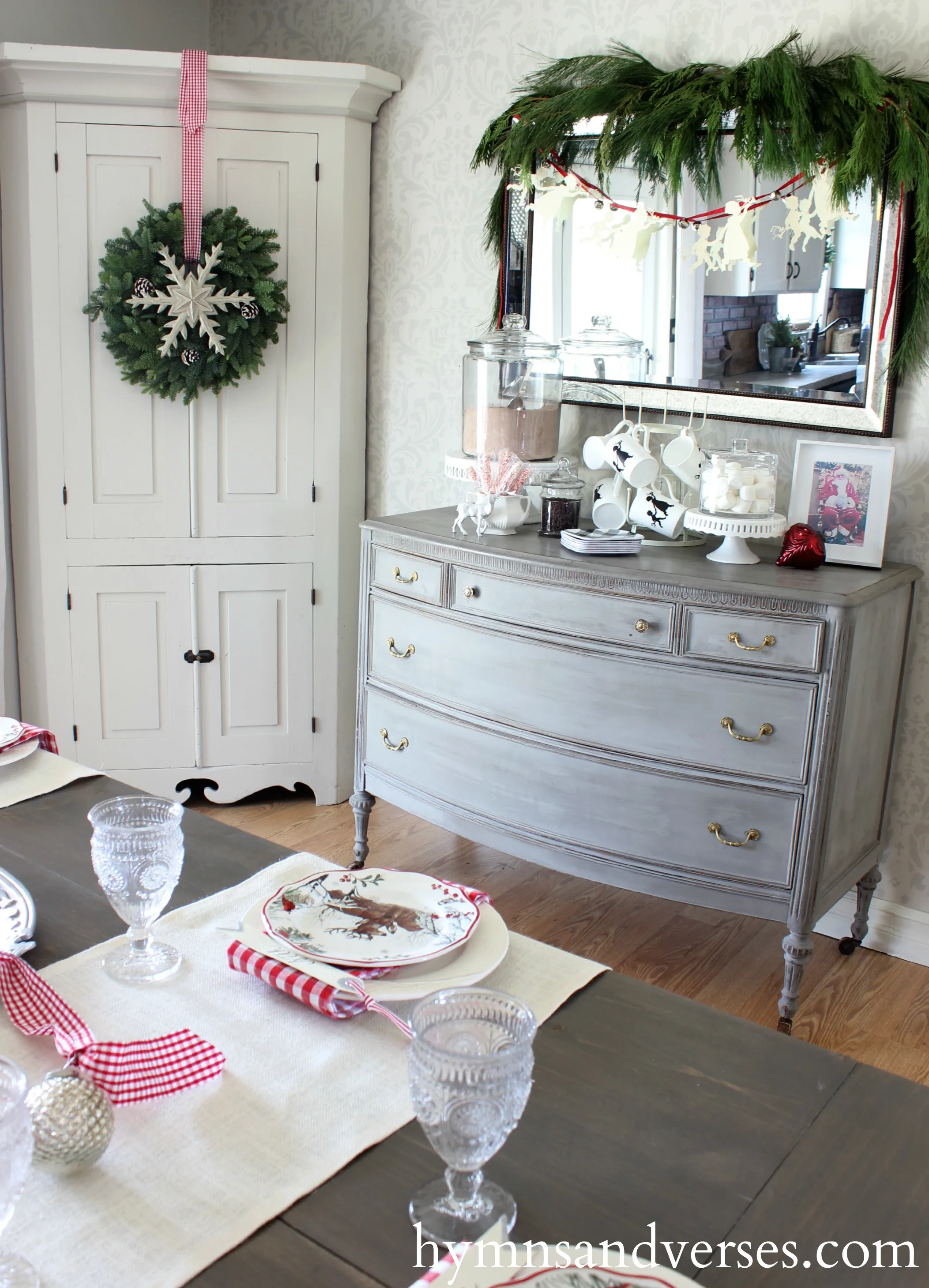 Christmas Corner Cabinet