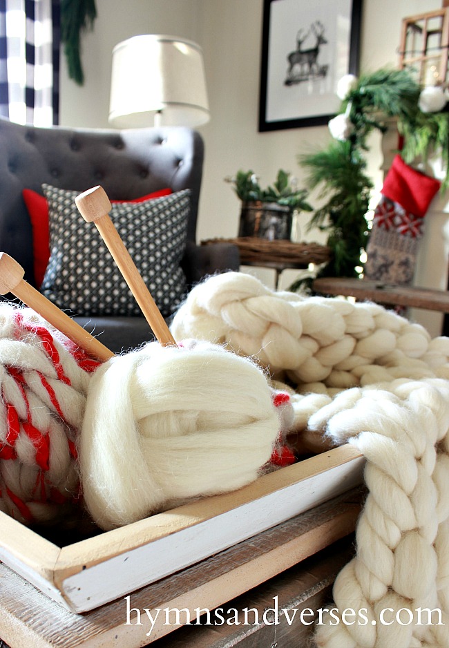 Wool Roving - Oversized Chunky Knit Throw - Hymns and Verses