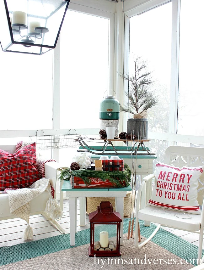 Christmas Screen Porch Preview - Christmas Living Room