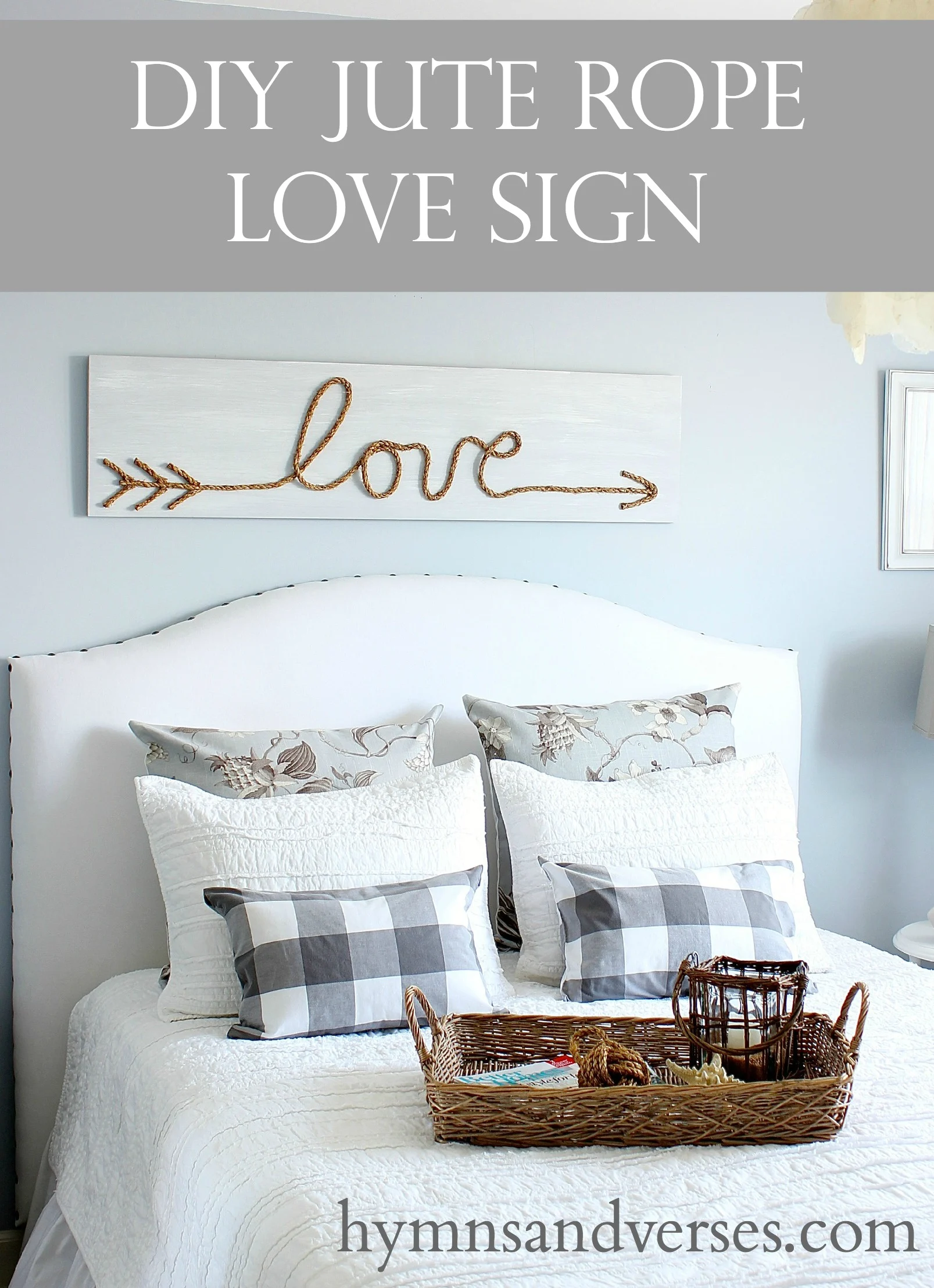 DIY Jute Rope Love Sign