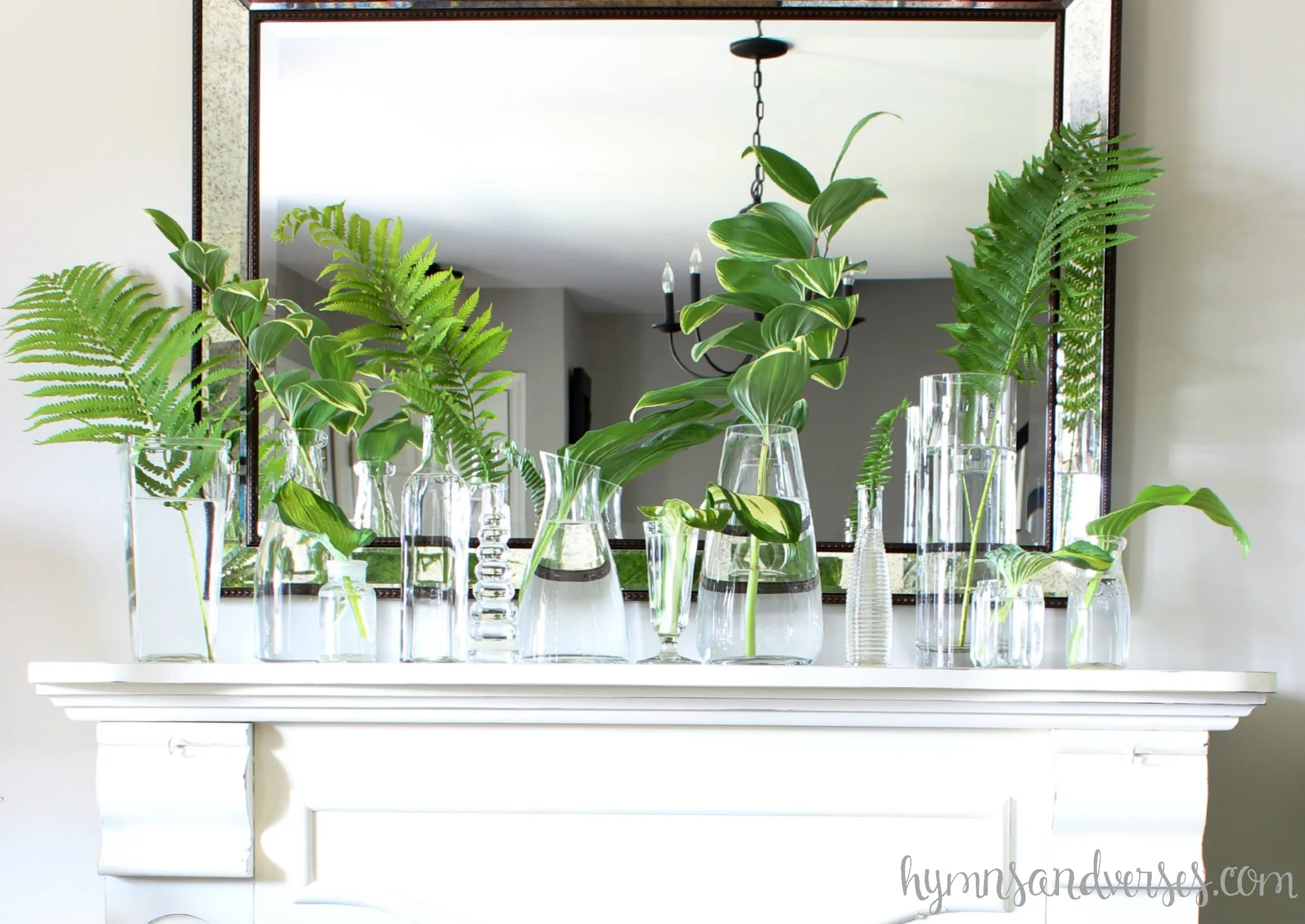 Summer Green Stems Mantel