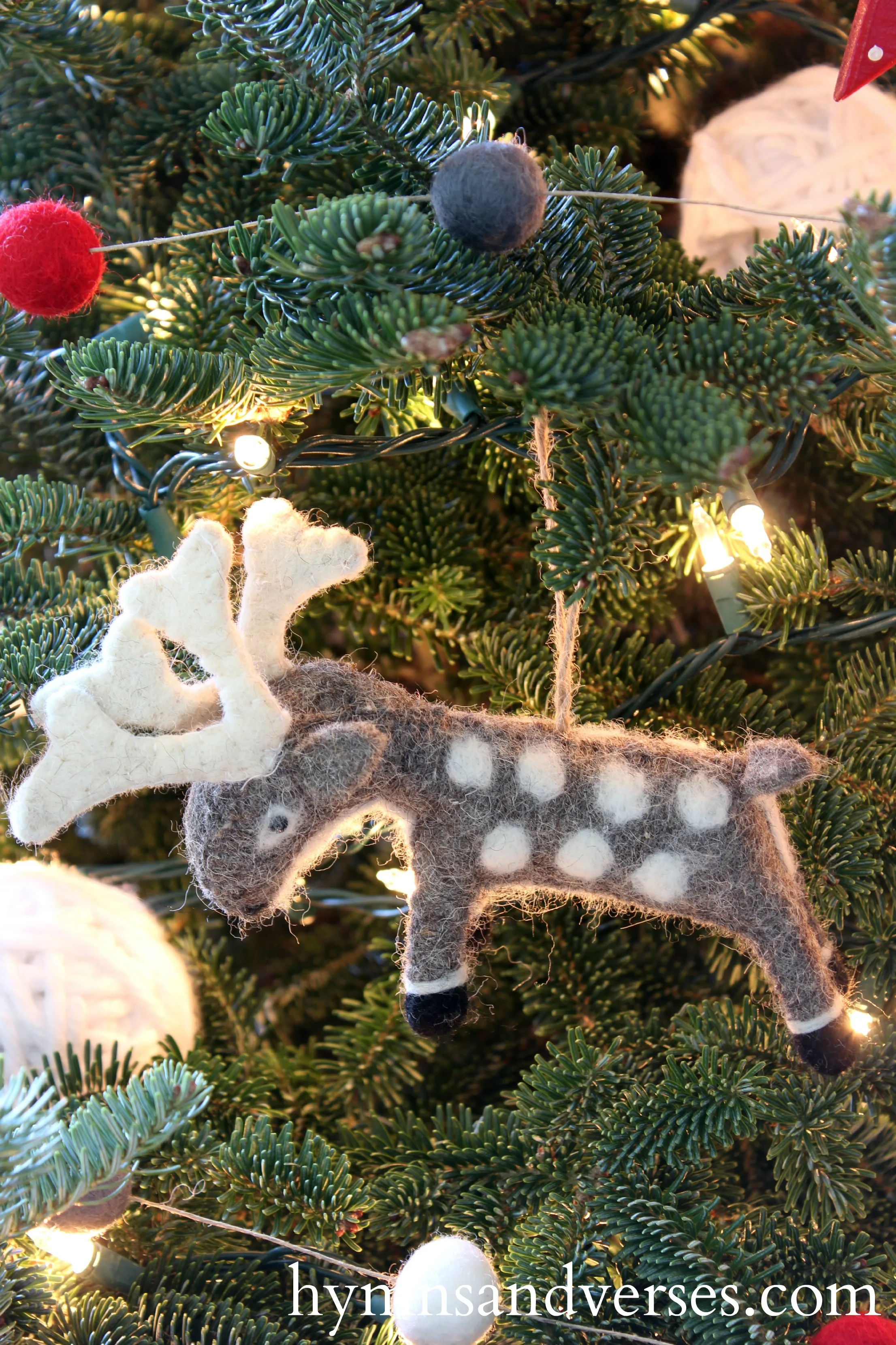 Wool Reindeer Ornament