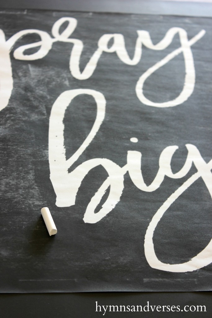 Pray Big Chalkboard Printable - How to Make a Chalkboard Print More Realistic