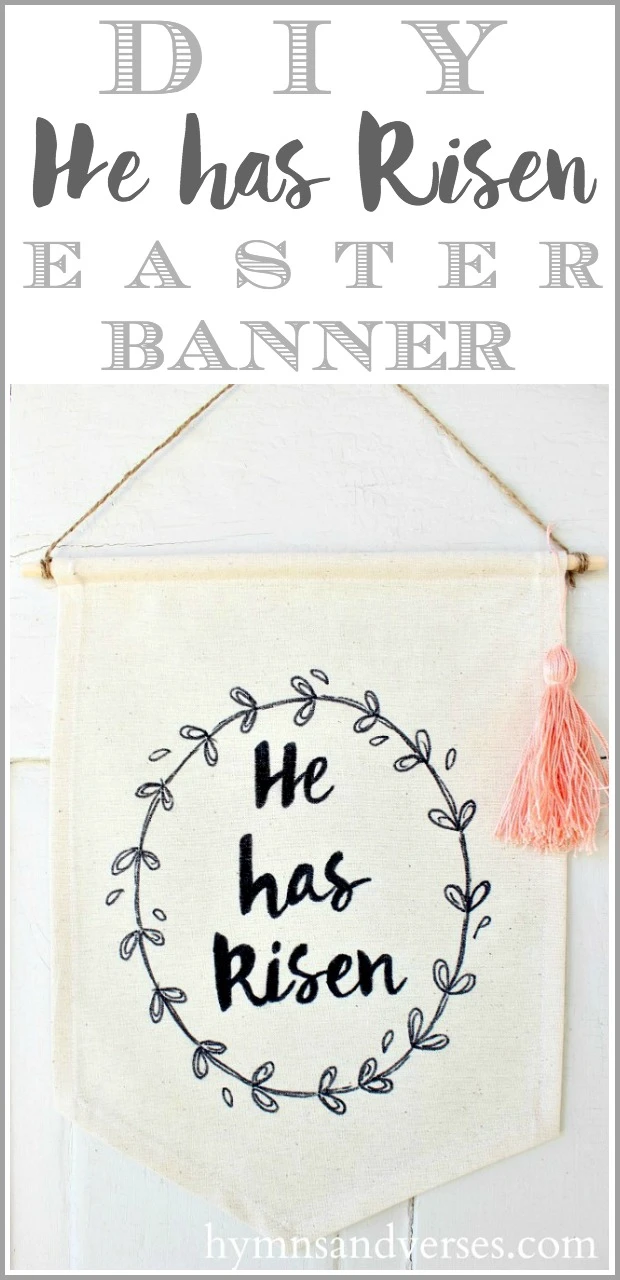 DIY He Has Risen Easter Banner Graphic