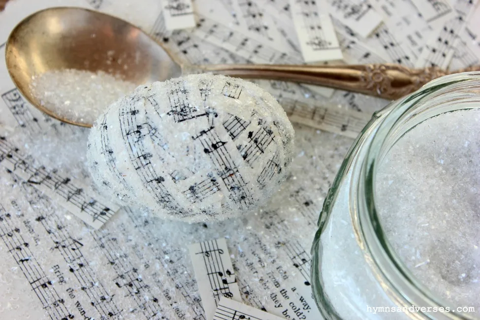 Glitter Music Sheet Easter Eggs