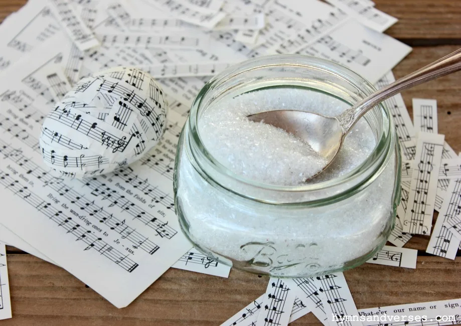 Clear Glitter for Music Sheet Eggs