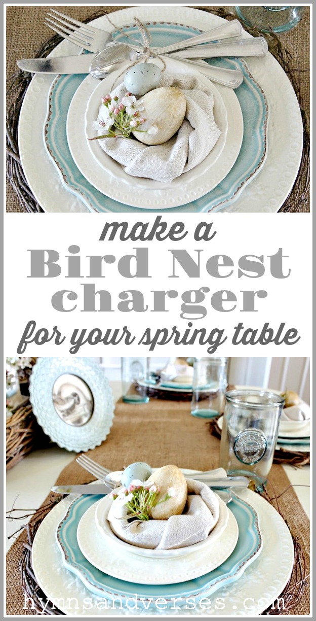Make a Bird Nest Charger for your Spring Table