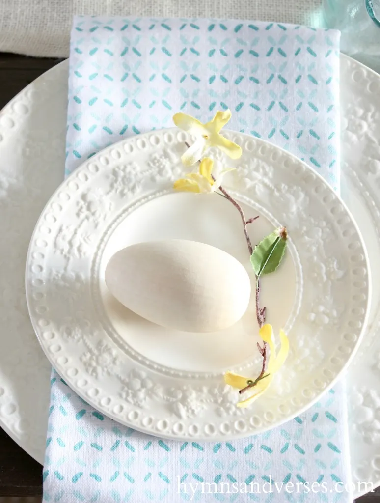 Egg Place Setting Spring Home Tour