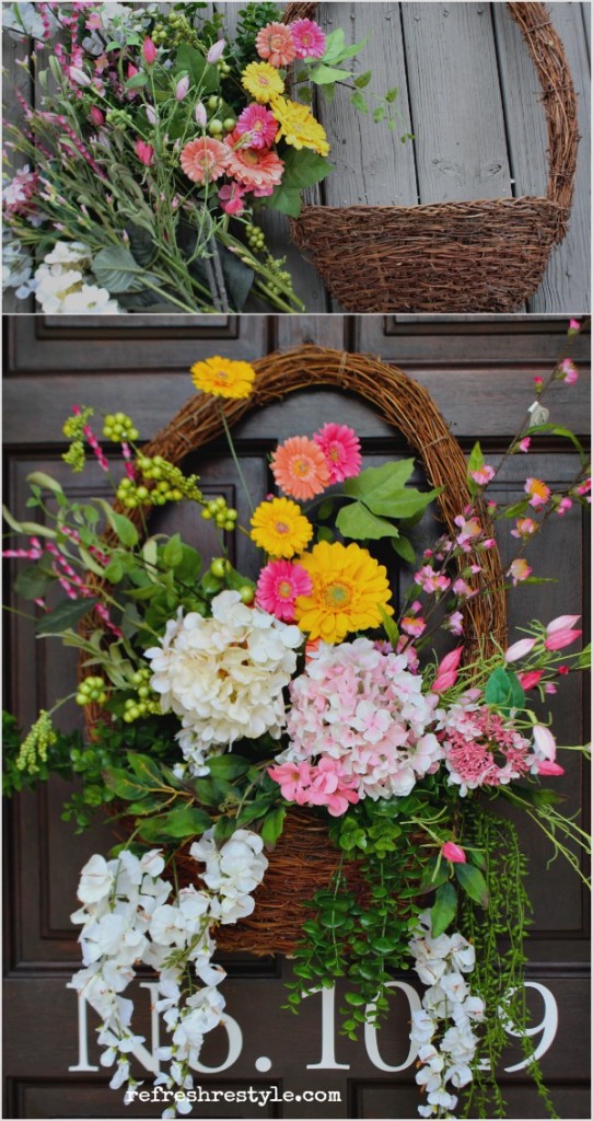 Colorful Basket Breath Refresh Restyle Spring Wreaths