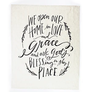 Mary and Martha Love and Grace Tea Towel