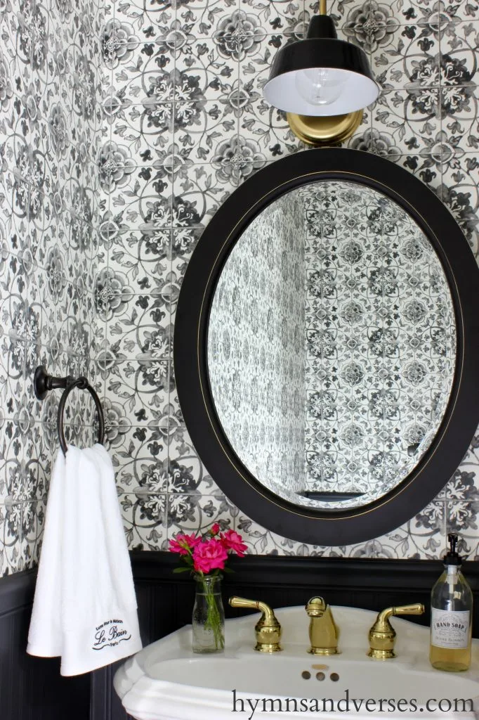 Black and White Tile Wallpaper