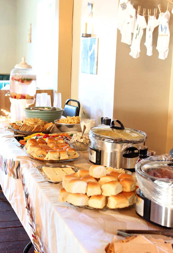 Fall Baby Boy Shower Food Table