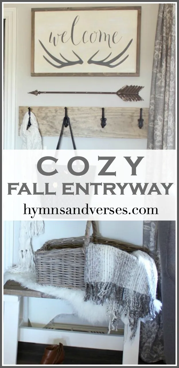 Cozy Fall Entryway with Welcome Sign