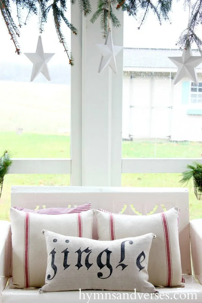 Vintage Glider - Cozy Christmas Porch