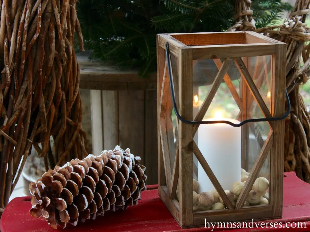 Wood Lantern - Cozy Christmas Porch