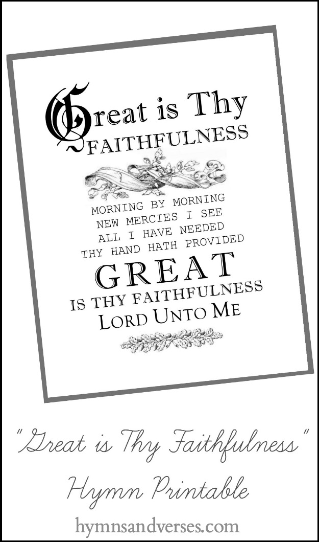 Great is Thy Faithfulness Free Printable