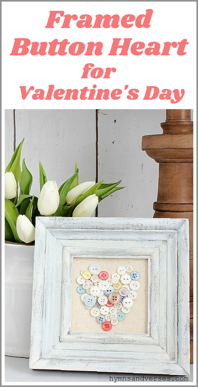 Valentine's Day Framed Button Heart